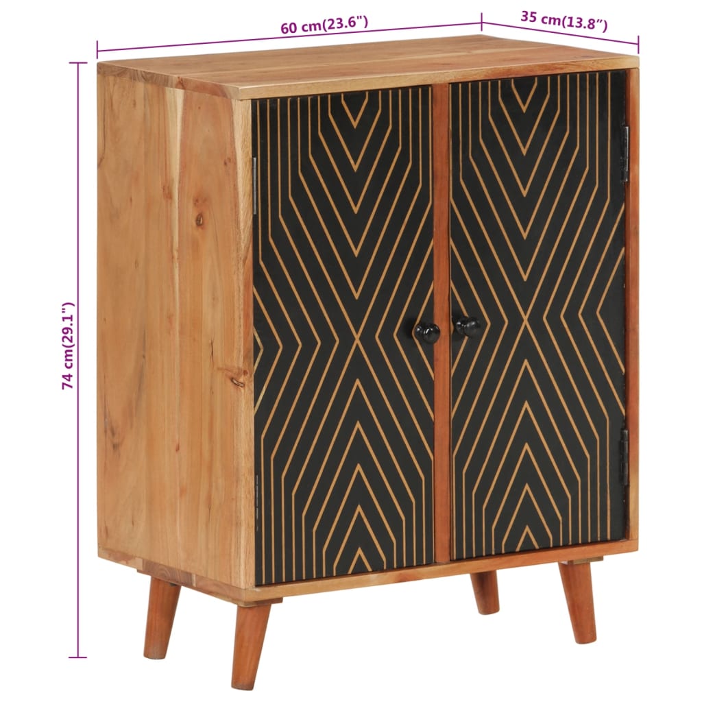Skjenk Tre 60x35x74 cm heltre akasie