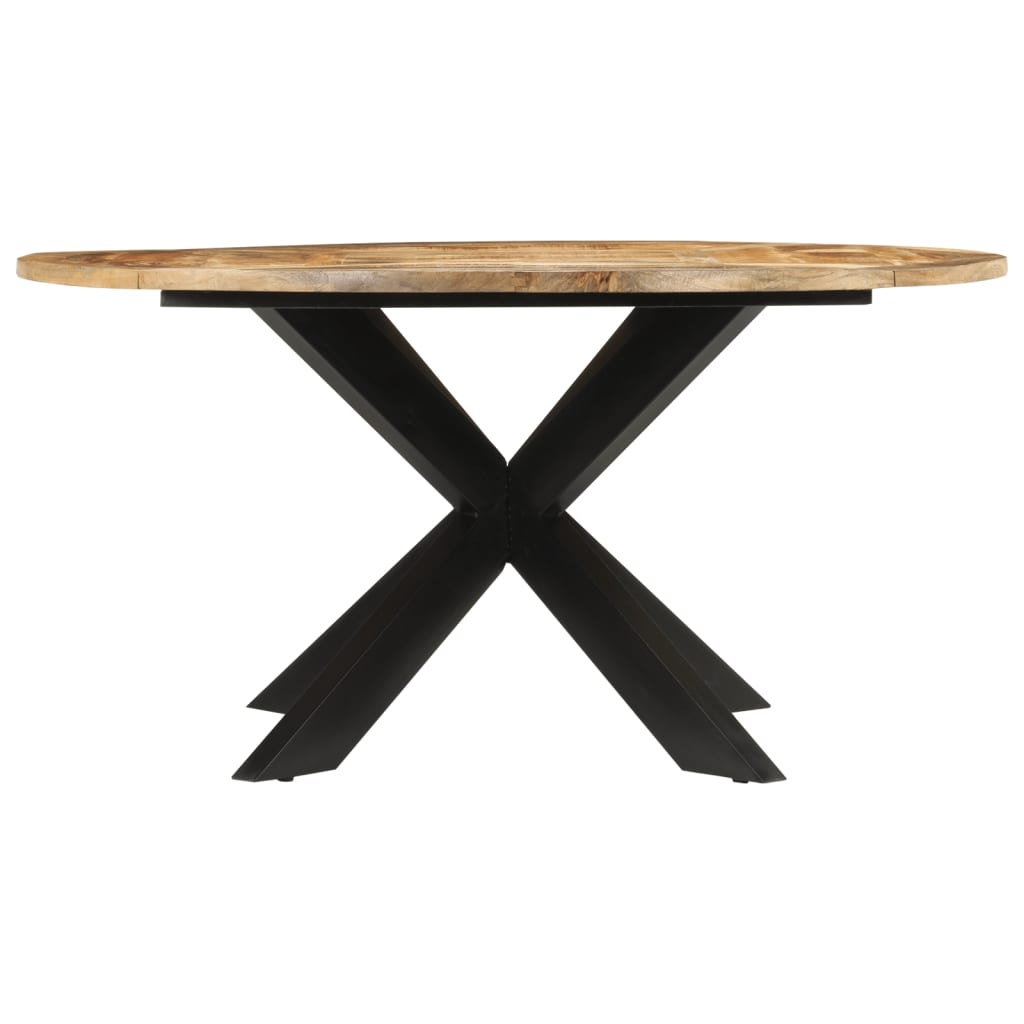 Spisebord Ø150x76 cm grov heltre mango