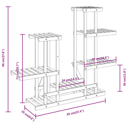 Blomsterstativ 110x25x96 cm heltre gran