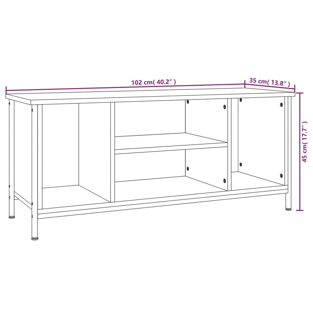 TV-Møbel Sonoma Eik Tv-benk 102x35x45 cm