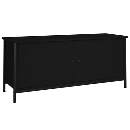 TV-Møbel Svart TV-benk med dører 102x35x45 cm