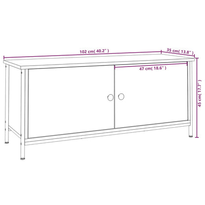 TV-Møbel Sonoma Eik TV-benk med dører 102x35x45 cm