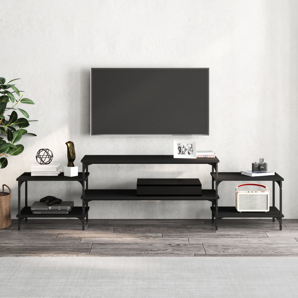 TV-Møbel Svart TV-benk 197x35x52 cm