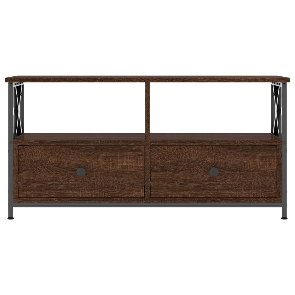 TV-Møbel Brun Eik Tv-benk 90x33x45 cm og jern