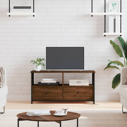 TV-Møbel Brun Eik Tv-benk 90x33x45 cm og jern