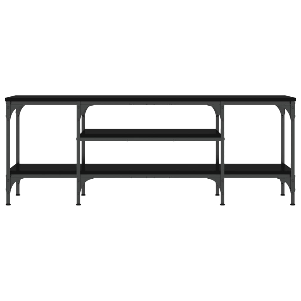 TV-Møbel Svart Tv-benk 121x35x45 cm og jern