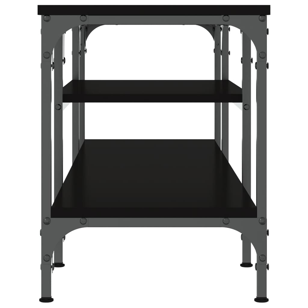 TV-Møbel Svart Tv-benk 121x35x45 cm og jern