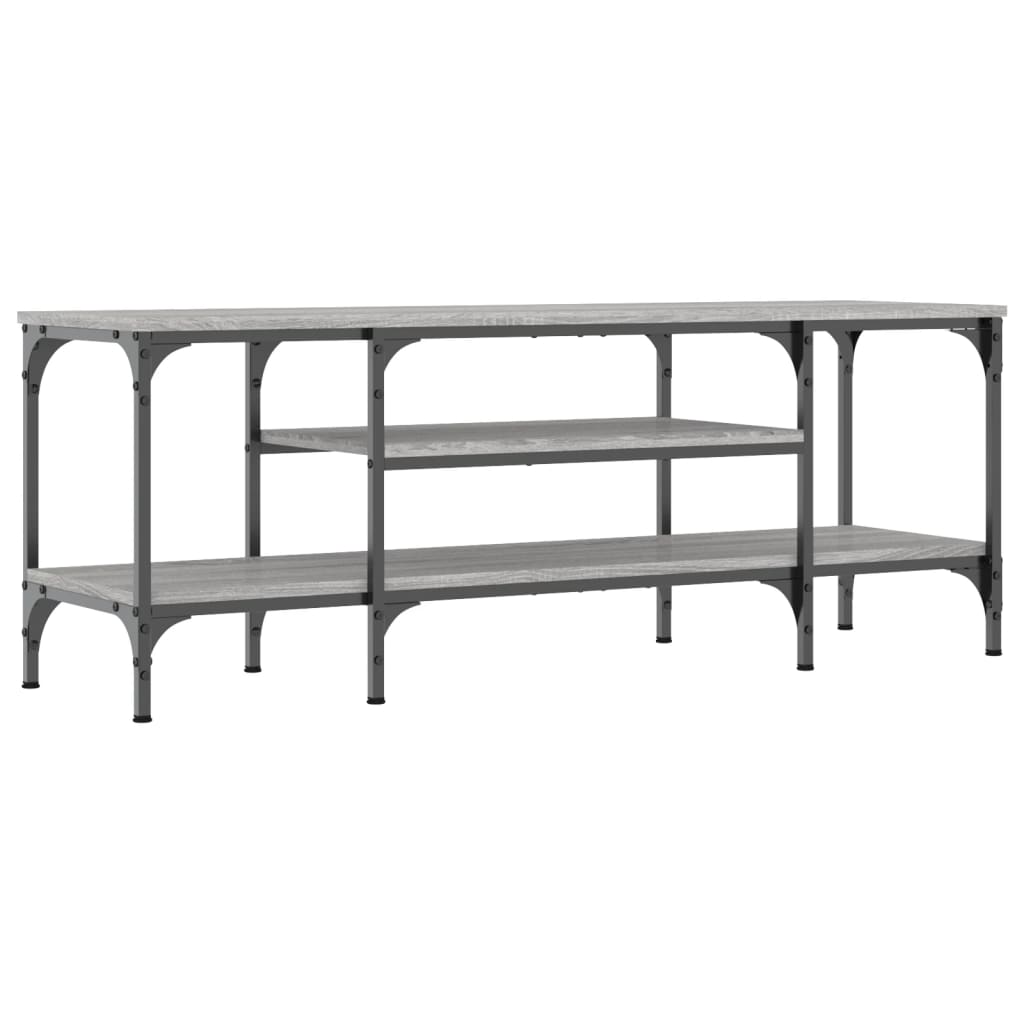 TV-Møbel Sonoma Grå Tv-benk 121x35x45 cm og jern