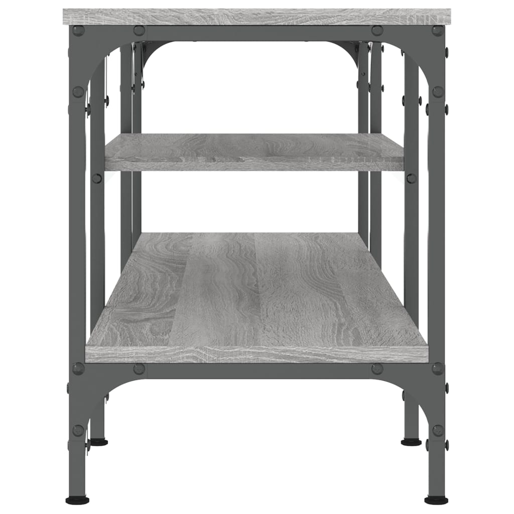 TV-Møbel Sonoma Grå Tv-benk 121x35x45 cm og jern