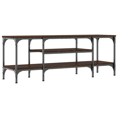 TV-Møbel Brun Eik Tv-benk 121x35x45 cm og jern