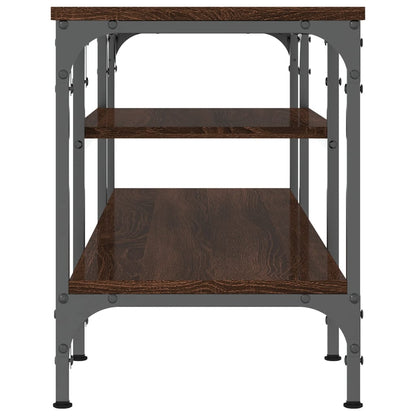 TV-Møbel Brun Eik Tv-benk 121x35x45 cm og jern