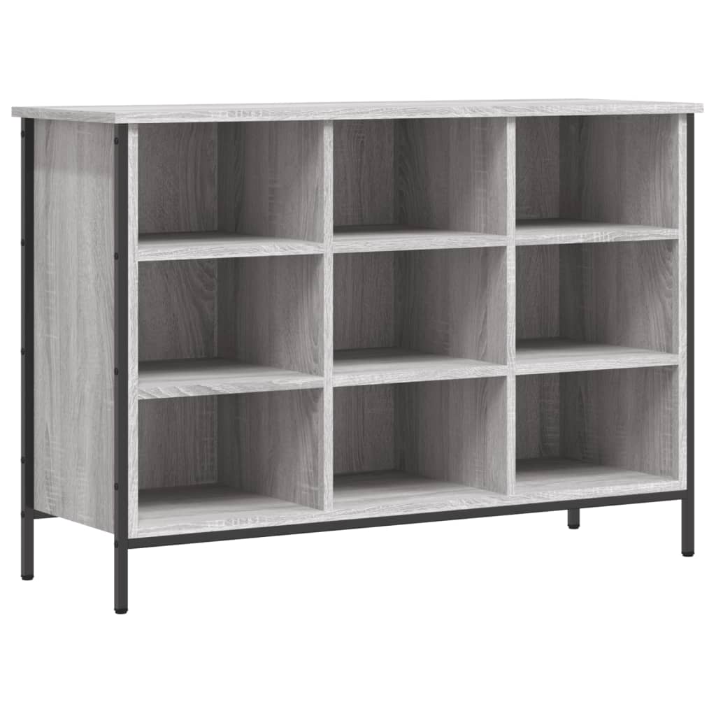 Skoskap grå sonoma 100x35x70 cm konstruert tre
