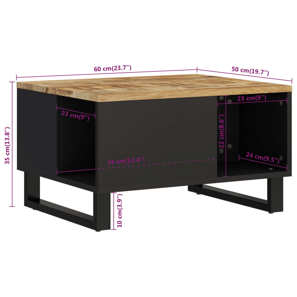 Salongbord Sofabord Tre Heltre Mango 60x50x35 cm