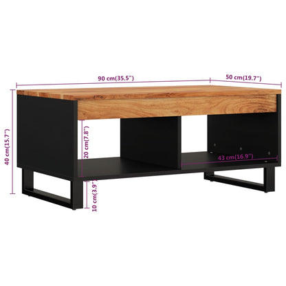 Salongbord Sofabord Tre heltre akasie 90x50x40 cm