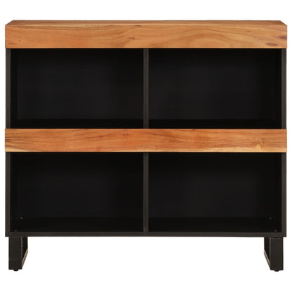 Skap Svart 85x33x75 cm heltre akasie