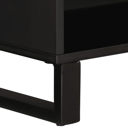 Skap Svart 85x33x75 cm heltre akasie