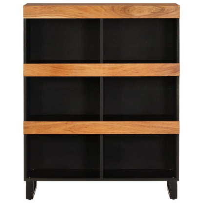 Skap Svart 85x33x107 cm heltre akasie
