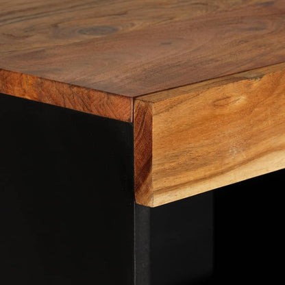 Skap Svart 85x33x107 cm heltre akasie
