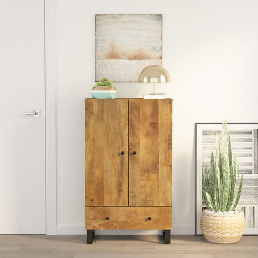 Skap heltre mango med skuff 60x33x100 cm jern