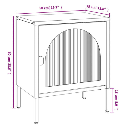 Nattbord Sengbord DIV. Sengbord Svart 50x35x60 cm glass
