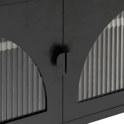 TV-Møbel DIV. Svart TV-benk 105x35x50 cm glass stål