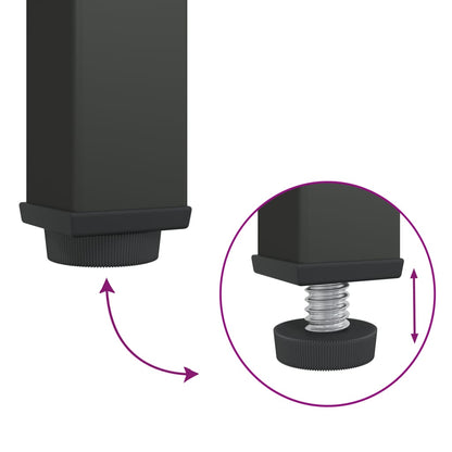 TV-Møbel DIV. Svart TV-benk 105x35x50 cm glass stål