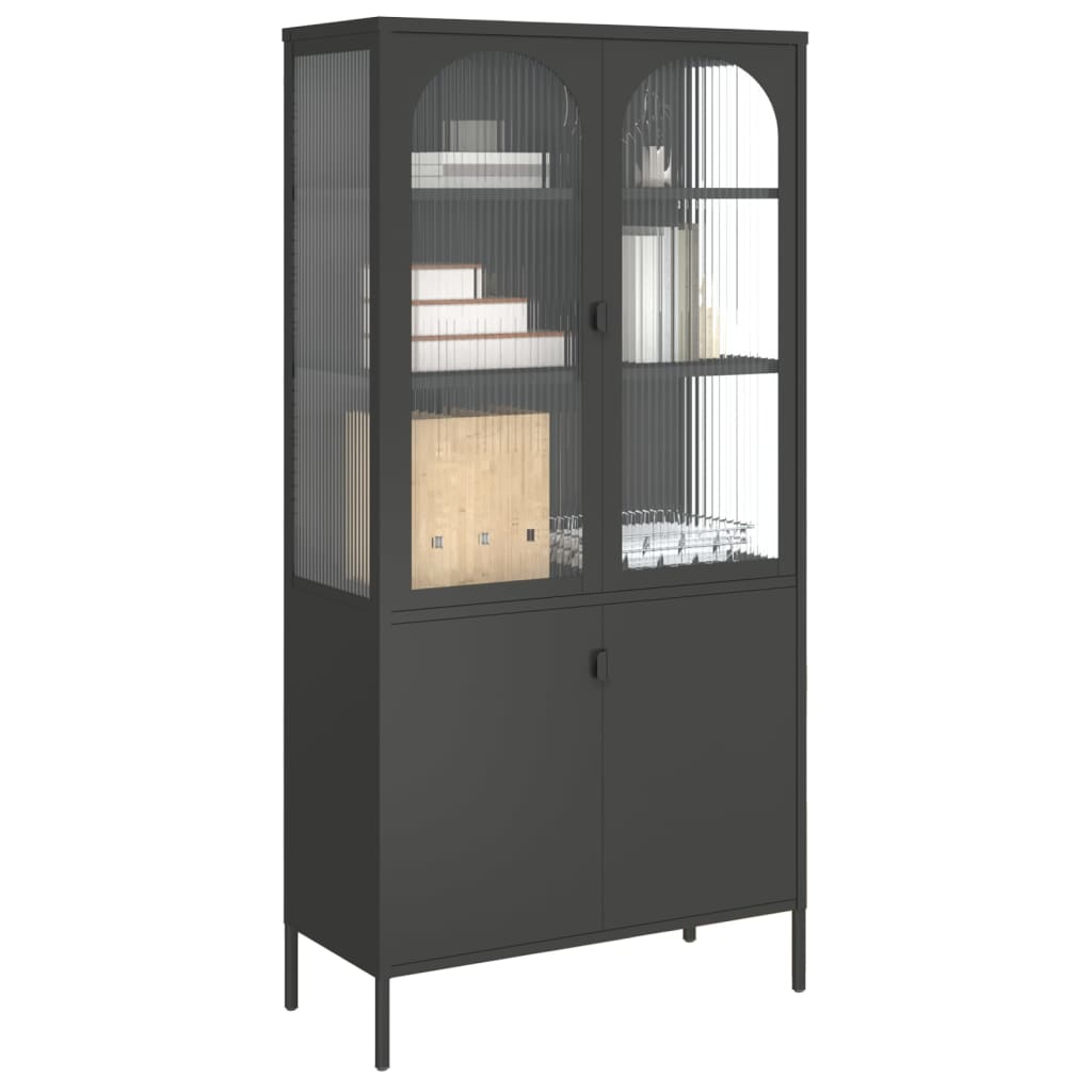 Skap Svart 90x40x180 cm glass