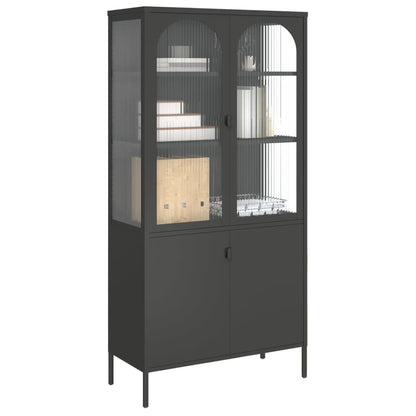 Skap Svart 90x40x180 cm glass