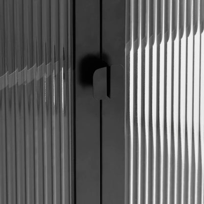 Skjenk DIV. Svart 70x35x70 cm glass