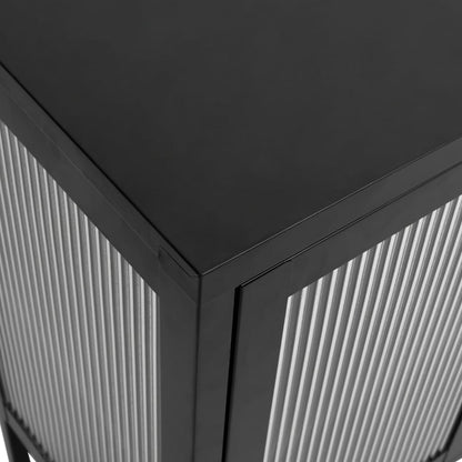 Skjenk DIV. Svart 105x35x70 cm glass