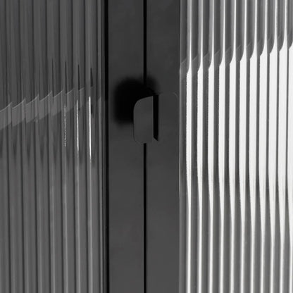 Skjenk DIV. Svart 75x35x105 cm glass