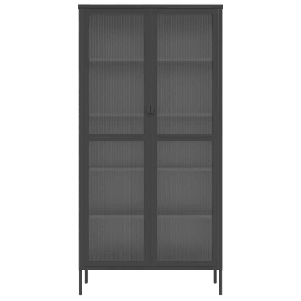Skap Svart 85x40x180 cm glass
