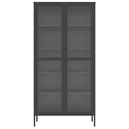 Skap Svart 85x40x180 cm glass