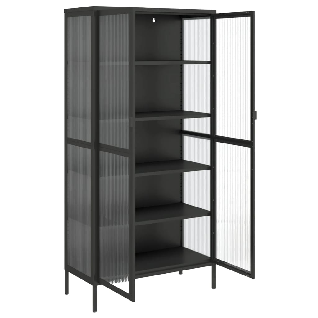 Skap Svart 85x40x180 cm glass