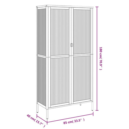 Skap Svart 85x40x180 cm glass