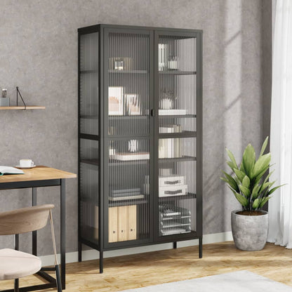 Skap Svart 85x40x180 cm glass