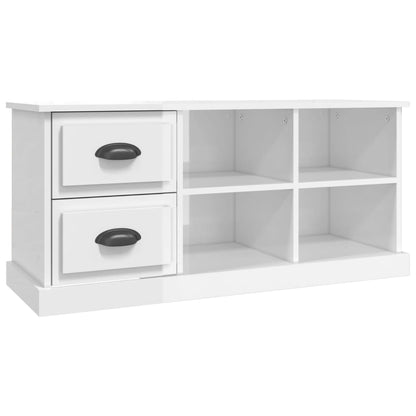 TV-Møbel Høyglans Hvit TV-benk 102x35,5x47,5 cm