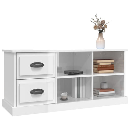 TV-Møbel Høyglans Hvit TV-benk 102x35,5x47,5 cm