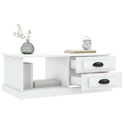 Salongbord Sofabord Hvit 90x50x35 cm