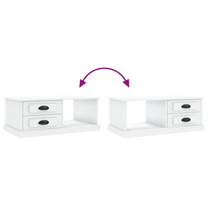 Salongbord Sofabord Hvit 90x50x35 cm