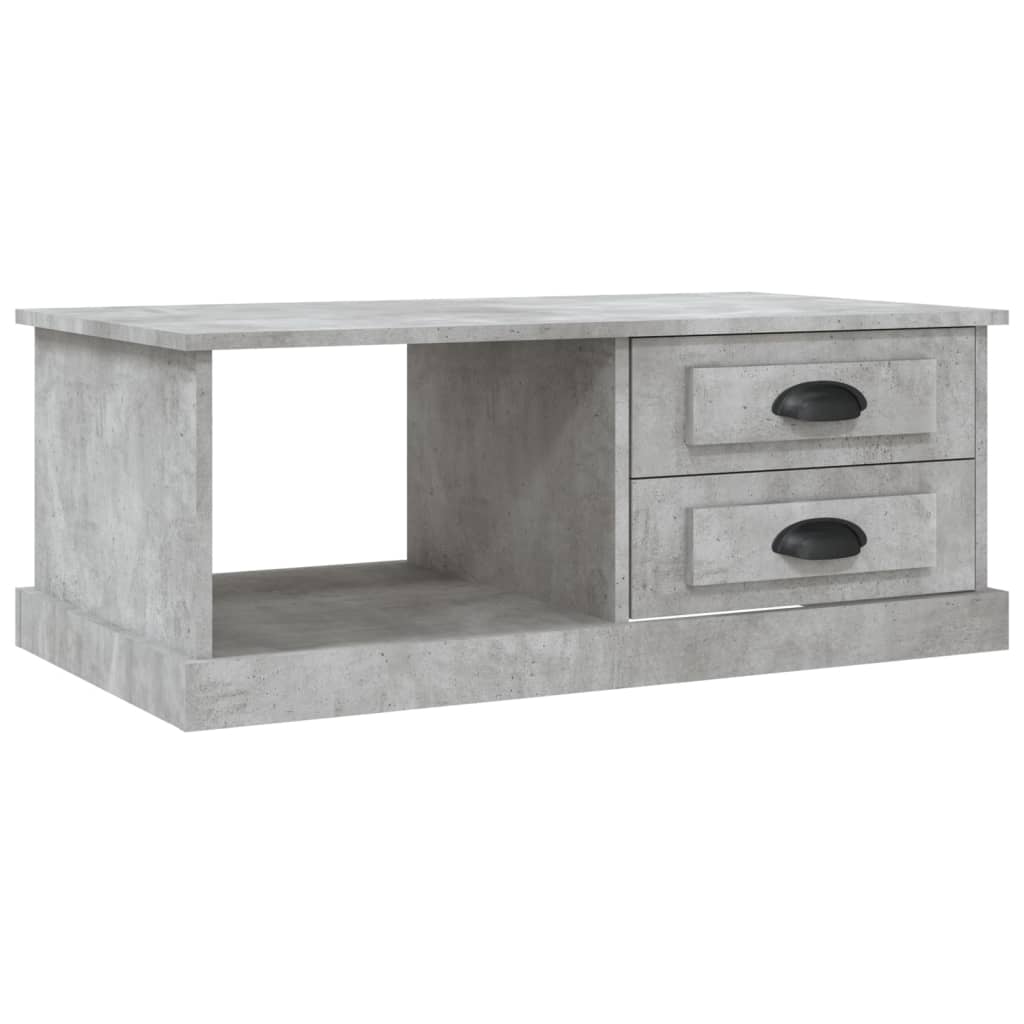 Salongbord Sofabord Betonggrå 90x50x35 cm