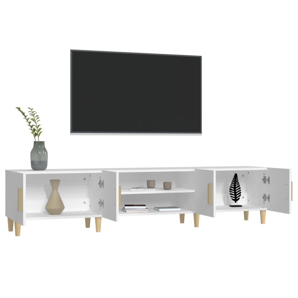 TV-Møbel Hvit TV-benk 180x31,5x40 cm