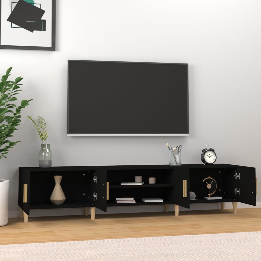 TV-Møbel Svart TV-benk 180x31,5x40 cm