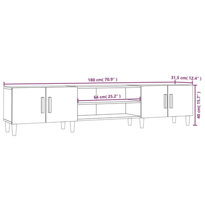 TV-Møbel Svart TV-benk 180x31,5x40 cm