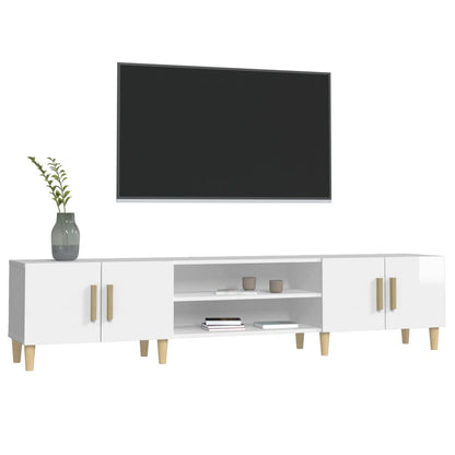 TV-Møbel Høyglans Hvit Tv-benk 180x31,5x40 cm