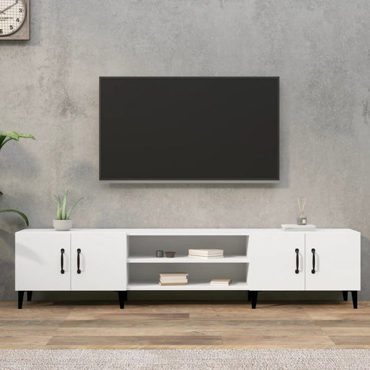 TV-Møbel Hvit TV-benk 180x31,5x40 cm