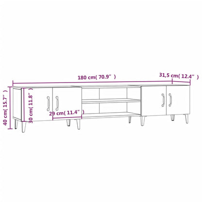 TV-Møbel Svart TV-benk 180x31,5x40 cm
