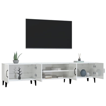 TV-Møbel Høyglans Hvit Tv-benk 180x31,5x40 cm