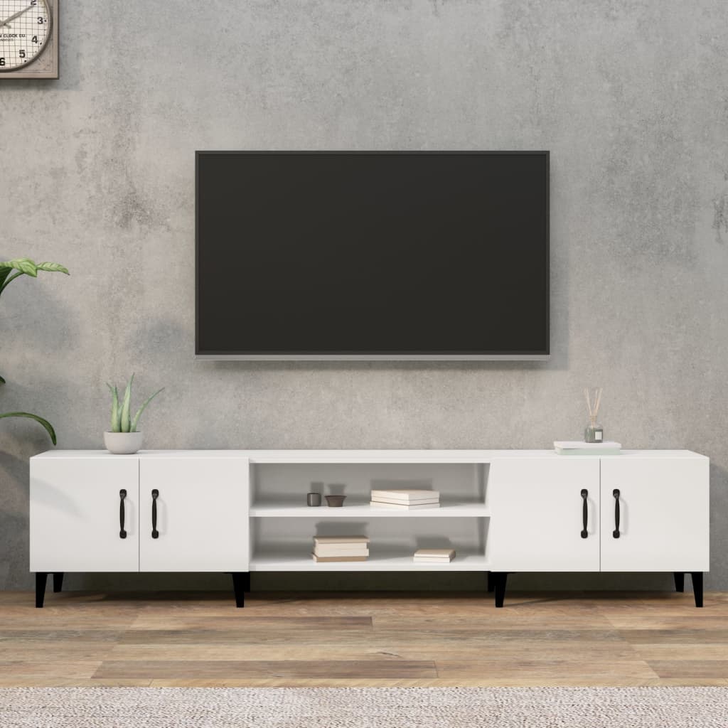 TV-Møbel Høyglans Hvit Tv-benk 180x31,5x40 cm