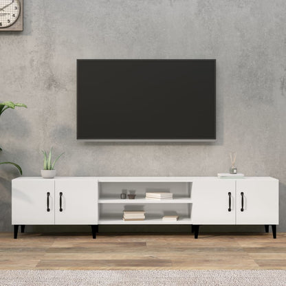 TV-Møbel Høyglans Hvit Tv-benk 180x31,5x40 cm
